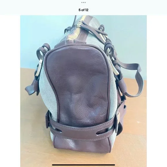 Michael Kors Large Canvas and Leather Harness Grab Handbag - Picture 12 of 16